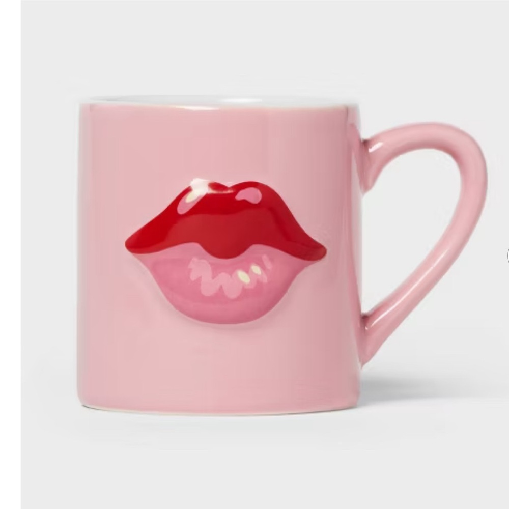 14.7 fl oz Stoneware Mug Pink - Spritz